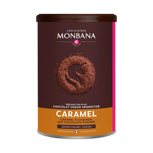 Суміш для гарячого шоколаду Monbana зі смаком карамелі, 250 г 3474341201230 фото