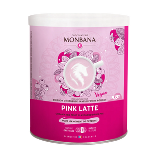 Суха суміш Monbana Pink Latte для приготування лате з ароматом червоних ягід, 350 г 3474341202008 фото