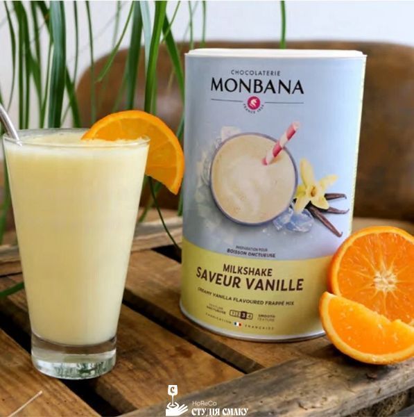 Суха суміш Monbana Vanilla Flavour Milkshake для приготування ванільного мілкшейку, 1 кг 3474340025899 фото